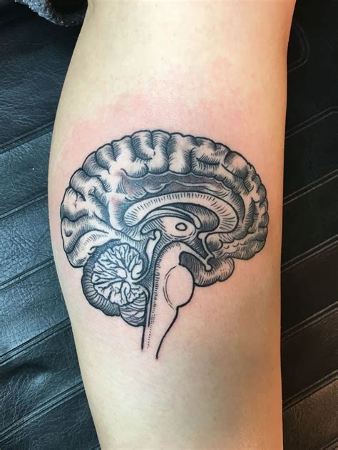 human design tattoo|anatomical brain tattoo.